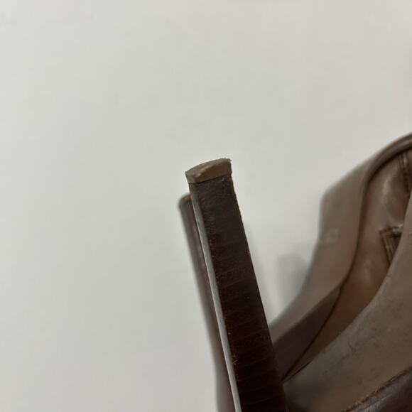 Diba Brown Leather Heel Boot Astoria Sz 7.5M Stitch Brazil Witchy Boho - Picture 11 of 13